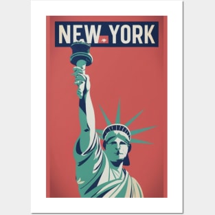 A Vintage Travel Art of New York - US Posters and Art